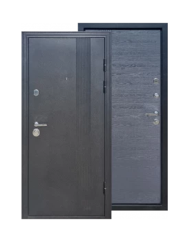 Входная дверь Бастион (М-558, М-586, М-585, М-555), 2050×860×960×75 мм, цвет Дуб графит/Бетон светлый/Ясень белый