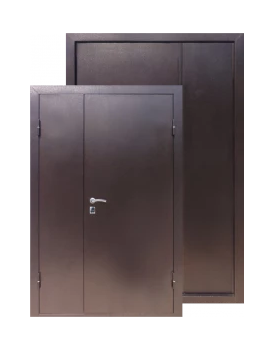 Входная дверь УД-125 нестандарт (металл), 2050×1250×65 мм, цвет Медный антик