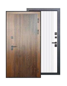 Входная дверь Протерма Муар (Винорит Патина), 2050×860×960×110 мм, цвет Белый матовый