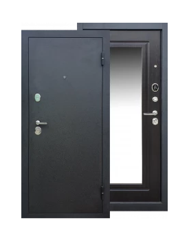 Входная дверь Атлант с зеркалом (932, 937), 2050×860×960×95 мм, цвет Венге/Дуб грей