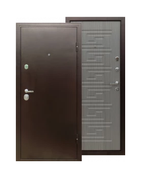 Входная дверь Оптима (759, 757, 752), 2050×860×960×75 мм, цвет Сандал серый/Дуб грей/Венге