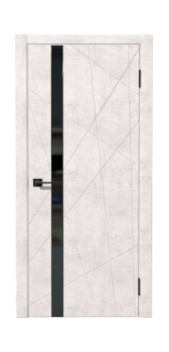 Межкомнатная дверь Бухта Коралл Стекло (Бетон светлый)